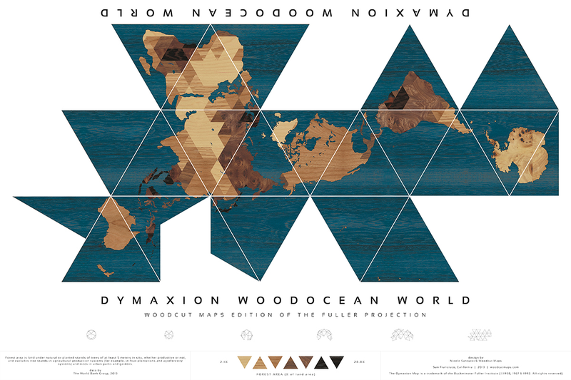 Illustration for article titled 7 Brilliant Reinventions of Buckminster Fuller's Dymaxion Map